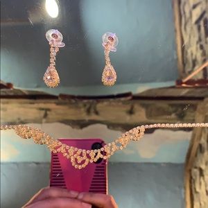 diamond necklace & earring set